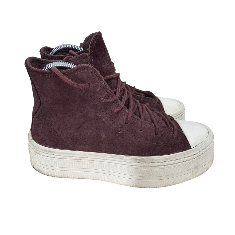 Converse Chuck Taylor Modern Lift Sneakers Womens 6.5 Brown Suede Platform